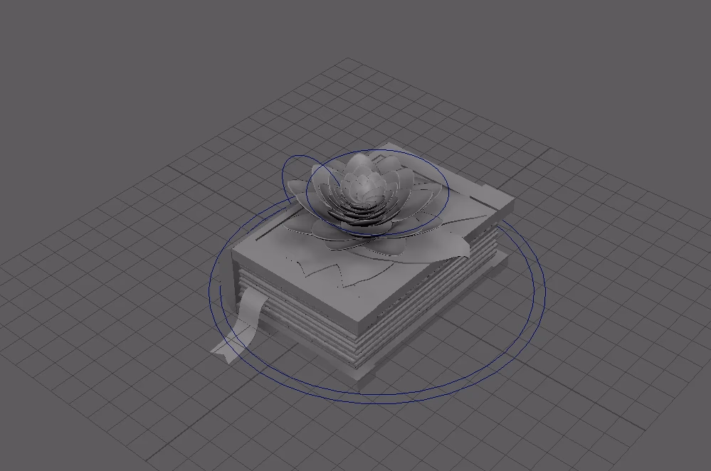 3D model of a closed fairy tale book