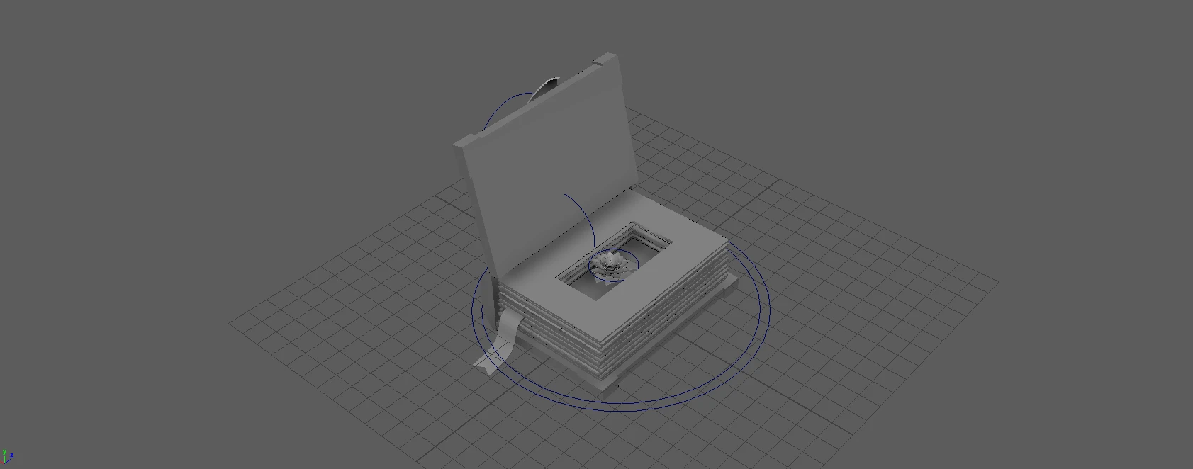3D model of an open fairy tale book